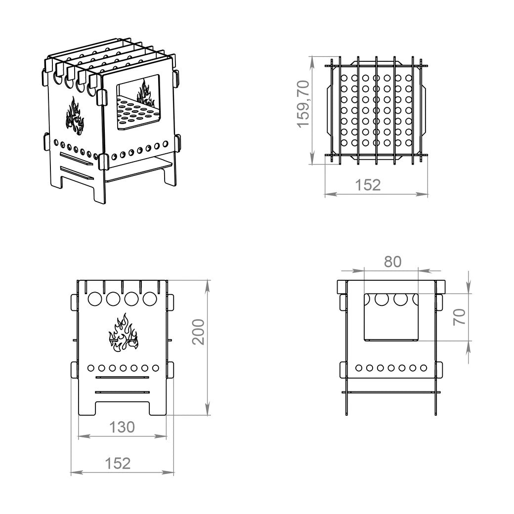 Kungspisen - Mini portabel spis