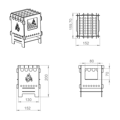 Kungspisen - Mini portabel spis